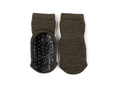 MP brown melange socks wool with rubber soles